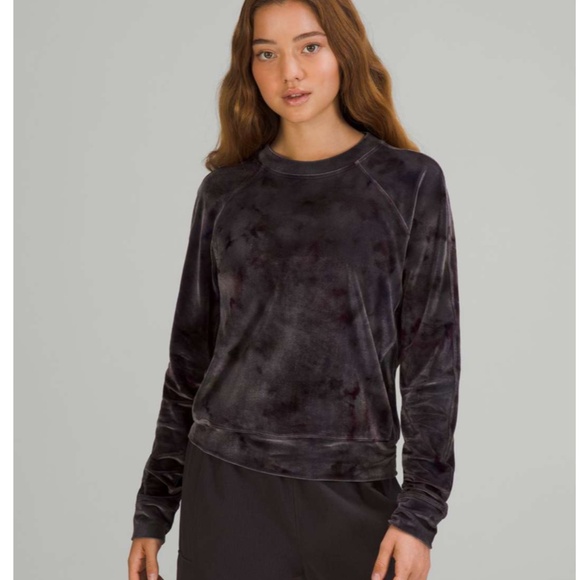 Lululemon Velour Warm Down Crew Interstellar Dark Grey Multi - Picture 1 of 7
